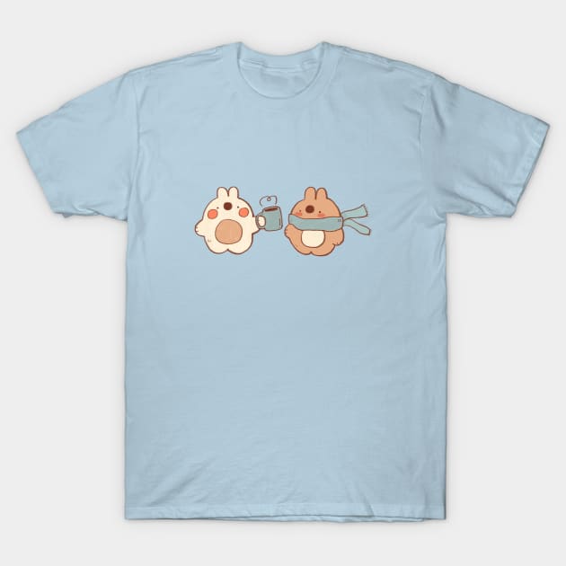 Cozy Bunnies T-Shirt by maiadrawss